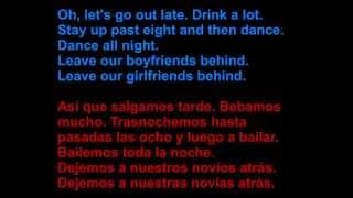 Leona Naess - Leave your boyfriend behind - Letra en español y en inglés en la pantalla