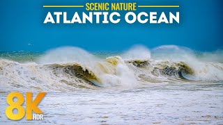 Atlantic Waves of New York 8K HDR Relaxation Video | Slow-Motion Ocean & Ambient Coastal Soundscape