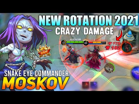 MOSKOV NEW ROTATION 2021 - SOLO GOLD LANE FAST FARMING META - MLBB