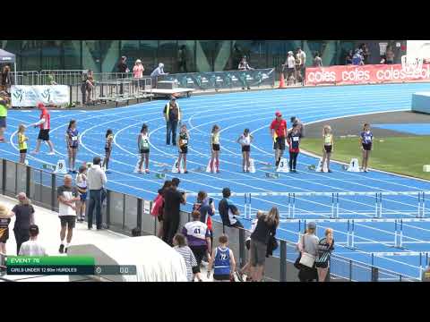 Girls Under 12 80m Hurdles H10 - 2020 State Combined Events Championships // LAVicTV