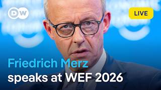 Live: German Chancellor Merz address to the World Economic Forum 2026 | DW News