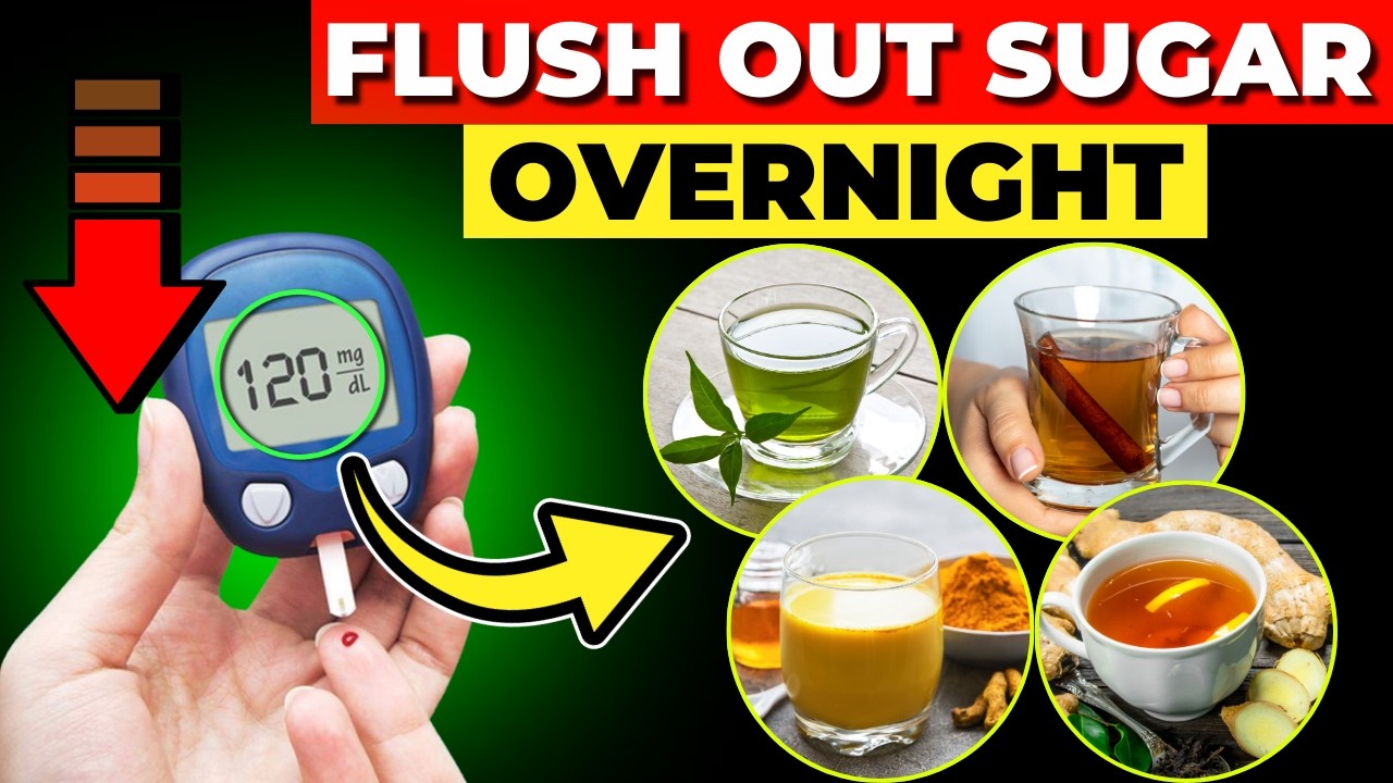 FLUSH Out Blood Sugar OVERNIGHT By Drinking These 8 SUPER Drinks