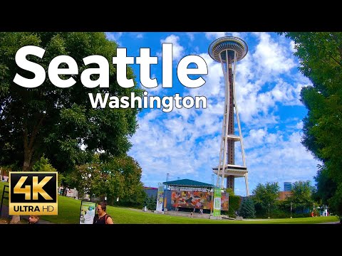 Seattle, Washington Walking Tour (4k Ultra HD 60fps) – With Captions