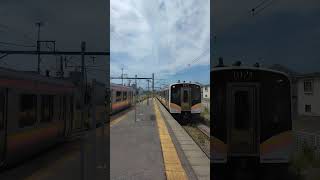 越後線　関屋駅　到着シーン