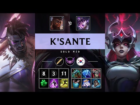K'Sante Mid vs Syndra - KR Master Patch 25.S1.3