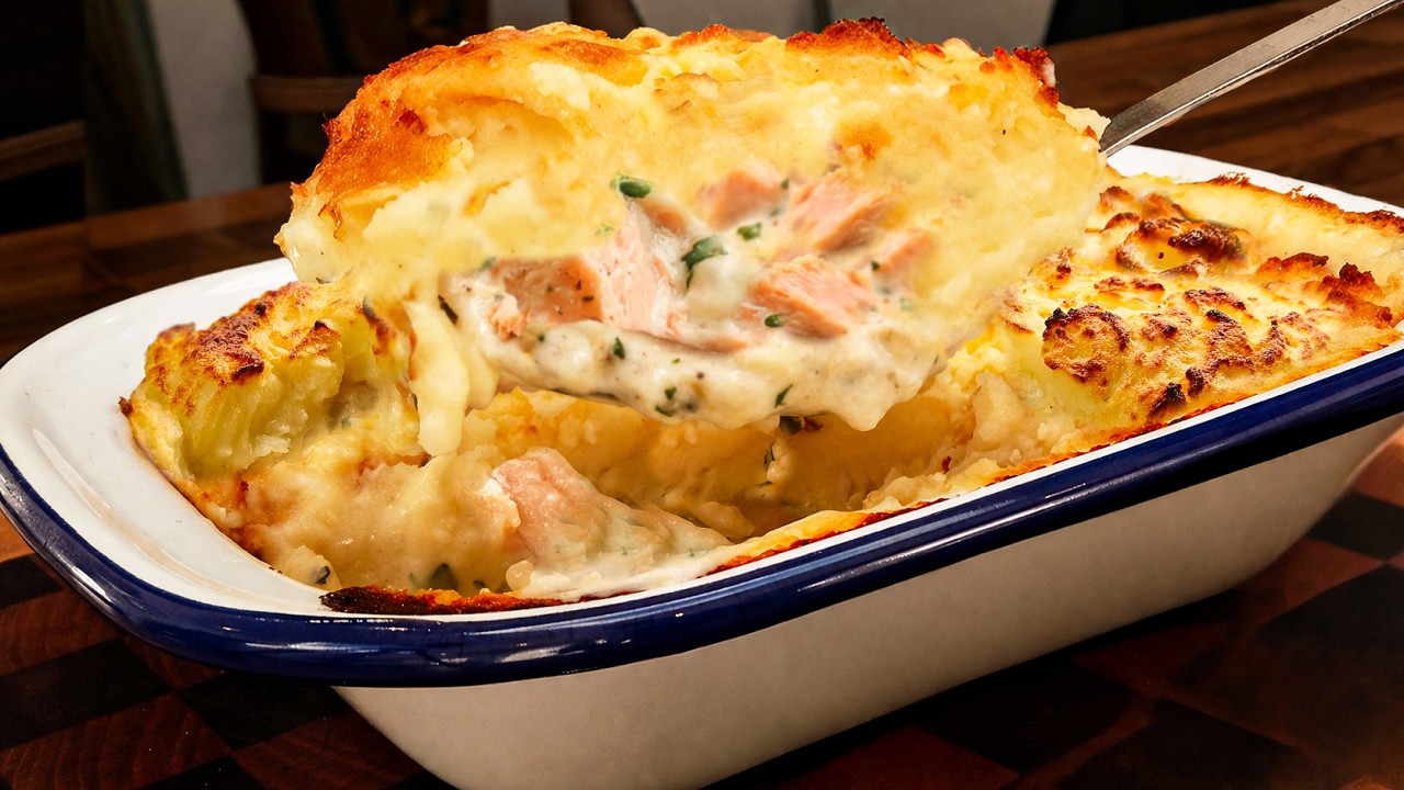 Fish Pie: in a light & Creamy Cheese Sauce