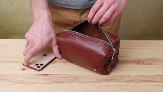 Чоловічий несессер із натуральної шкіри Grande Pelle 11416 коричневий