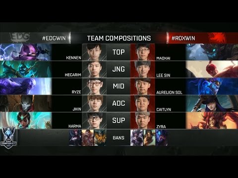 LOL championship 2016 ROX VS EDG GAME 2 | HIGHLIGHTS