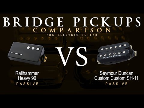 Railhammer HEAVY 90 vs Seymour Duncan CUSTOM CUSTOM SH-11 - Bridge Guitar Pickup Comparison Demo