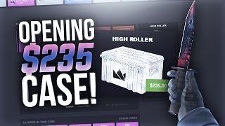 OPENING A $235 HIGH ROLLER CASE + KNIFE CASES ON SKINHUB!