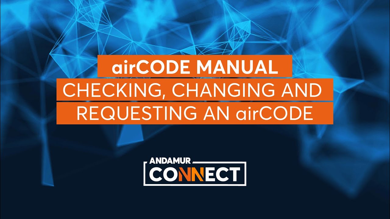 Video - Manual for airCODE: Consultation, Modification, and Requesting airCODE