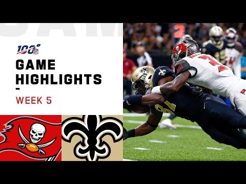 Buccaneers vs. Saints Week 5 Highlights | NFL 2019