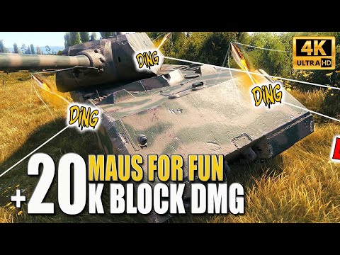 Maus for fun: +20k BLOCKED DAMAGE - World of Tanks