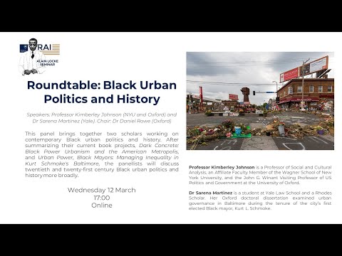 Roundtable: Black Urban Politics and History | Rothermere American Institute