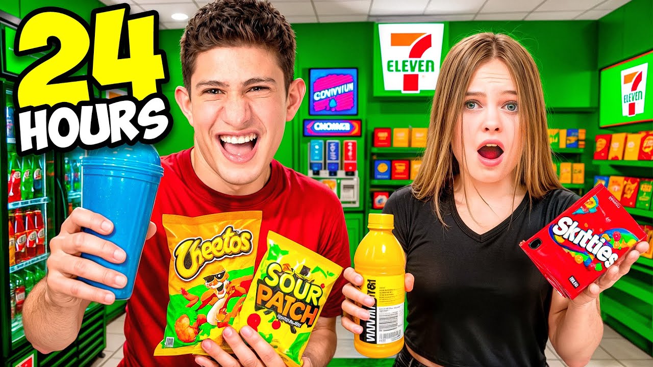 Eating ONLY Gas Station Food for 24 HOURS!