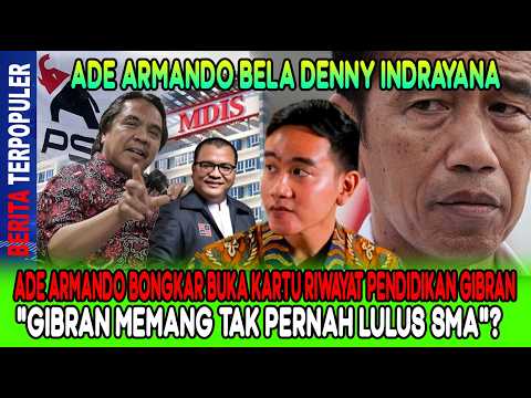 ADE ARMANDO BELA DENNY INDRAYANA…!!BONGKAR KARTU RIWAYAT PENDIDIKAN GIBRAN,DIA TAK PERNAH LULUS SMA?