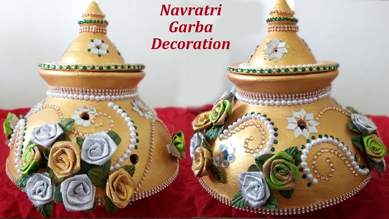 Diy Navratri Pot Decoration At Home If U Like My V Art