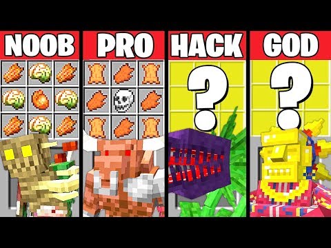Minecraft Battle: MONSTER MUTANT CRAFTING CHALLENGE - NOOB vs PRO vs HACKER vs GOD ~ Animation