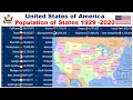 Ranking population of U.S. states (1929-2020)  |TOP 10 Channel