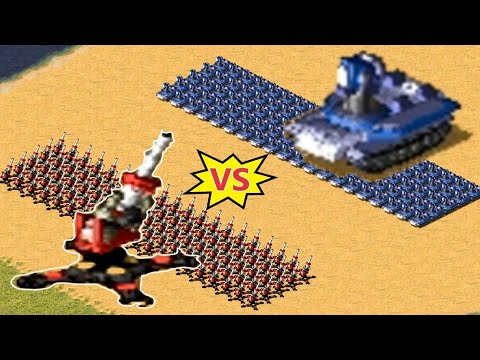 Flak Cannon vs Prism Tank - Same Cost - Red Alert 2