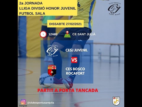 PARTIT DE FUTBOL SALA CESJ JUVENIL-CES BOSCO ROCAFORT