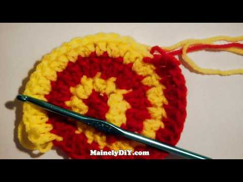 Spiral crochet with 2 colors and the magic butterfly