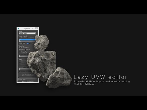 Lazy UVW editior - Procedural UVW layout and texture baking tool for 3dsMax