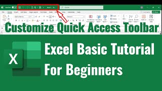 Download the video "How to Customize Quick Access Toolbar Excel Basic Tutorial for Beginners"
