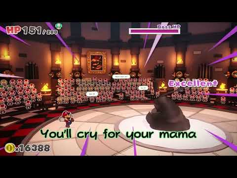 Handaconda (Boss Battle) WITH LYRICS - Paper Mario: The Origami King Cover - Reversed!