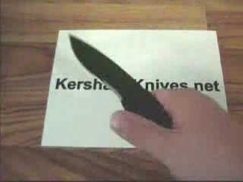 Kershaw Blur Black Serrated Knife 1670BLKST Demonstration
