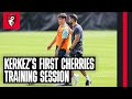 First day as a Cherry 😍 | Milos Kerkez takes part in his first training session
