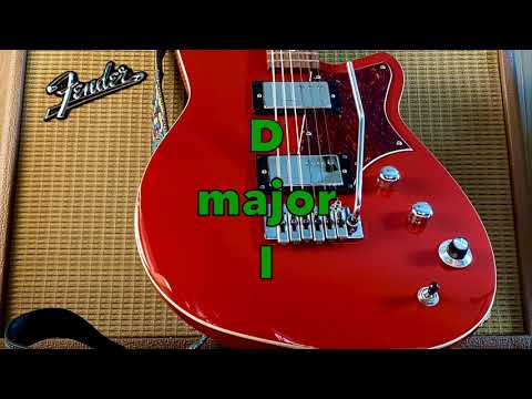 D major backing track slow 12 bar blues 80BPM