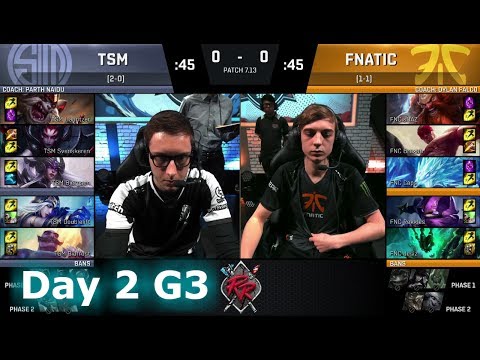 TSM vs Fnatic | Day 2 of NA vs EU Rift Rivals 2017 LoL | TSM vs FNC #RiftRivals