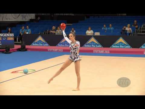 Natalia GAUDIO (BRA) 2015 Rhythmic Worlds Stuttgart - Qualifications Ball