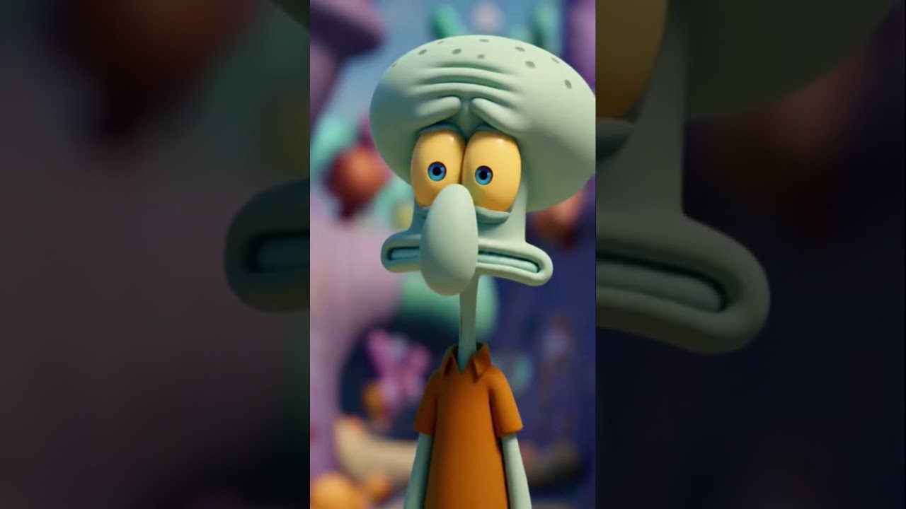 Squidward crying to SpongeBob and Patrick's death #spongebob #cartooncharacter #squidward
