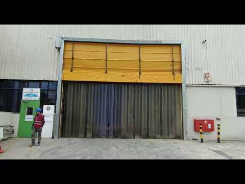 large fold up PVC door system engineered
