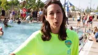 preview picture of video 'Janet Evans at The World's Largest Swim Lesson 2014 Splash! La Mirada Regional Aquatics Center'