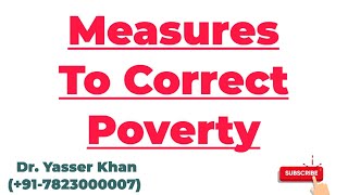 Measures To Correct Poverty