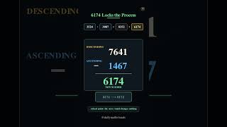 6174: Lubang Hitam Empat Digit yang Menjebak Hampir Semua Angka