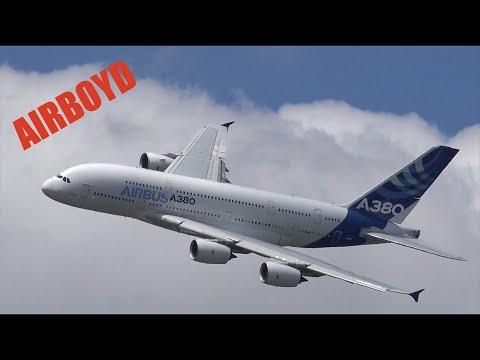 Airbus A380 Farnborough Airshow 2014 4K