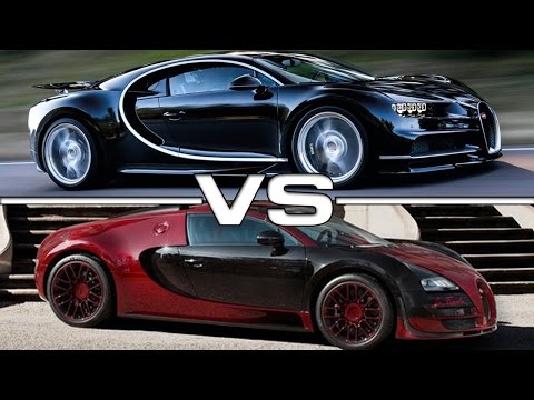 Bugatti Veyron vs Bugatti Chiron acceleration 0 - 350 km/h