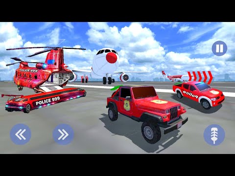 US Police Limousine Car Transporter in Cargo Plane h#5 - Police Car Transport Sim - Android Gameplay