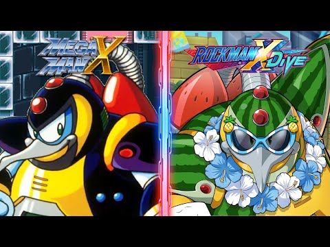 Chill Penguin Boss Comparison - Mega Man X DiVE