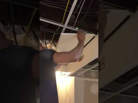 Basement Ceiling in Progress