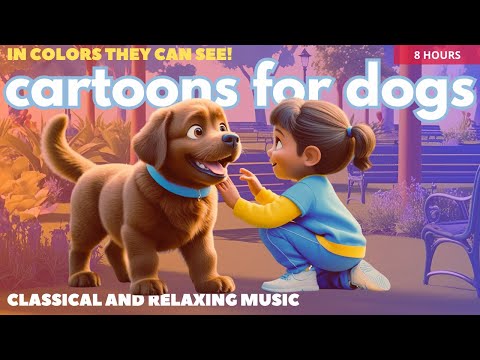 Cartoons for Dogs, in Colors they can See | Ideal for Hyperactive Dogs 🐶🎵