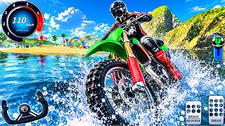 Surfer Bike Racing Water 3D - Floating Drive Motocross Simulator - Android GamePlay