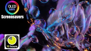 Bubbles 2 Screensaver - Blue Color - 10 Hours - 4K - OLED Safe