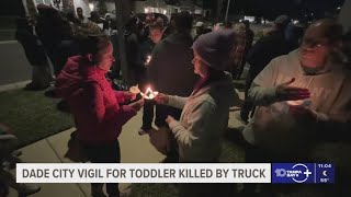 Vigil held in Dade City for toddler fatally struck by pickup truck