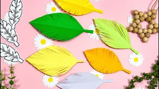 From Paper to Nature 🌿 | Realistic Handmade Leaf DIY