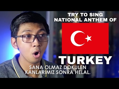 Istiklal Marsi National Anthem of Turkey with lyrics Lagu Kebangsaan Turki